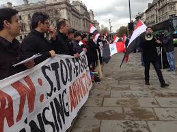 حضور أحوازي لافت في مظاهرات لندن يسلّط الضوء على القضية 