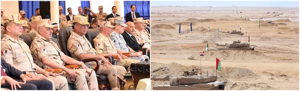 وزير الدفاع يشهد تنفيذ المشروع التكتيكى 