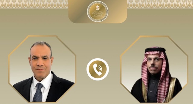 وزير الخارجية يبحث مع نظيره السعودي جهود خفض التصعيد في المنطقة