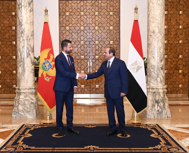 الرئيس السيسي ورئيس الجبل الأسود يبحثان تعزيز التعاون الثنائي وتطورات الأوضاع الإقليمية