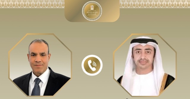 وزير الخارجية ونظيره الاماراتي يبحثان مستجدات الأوضاع الاقليمية