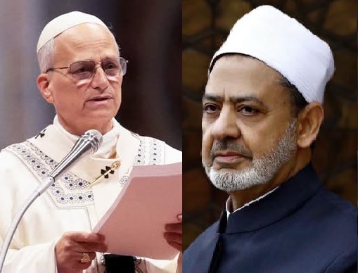 شيخ الأزهر يطمئن على صحة البابا ليو الرابع عشر ويتمنى له الشفاء العاجل

