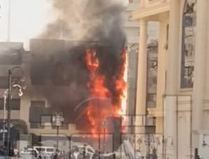 الداخلية تكشف تفاصيل الحريق في الواجهة الجانبية لقسم شرطة الأزبكية