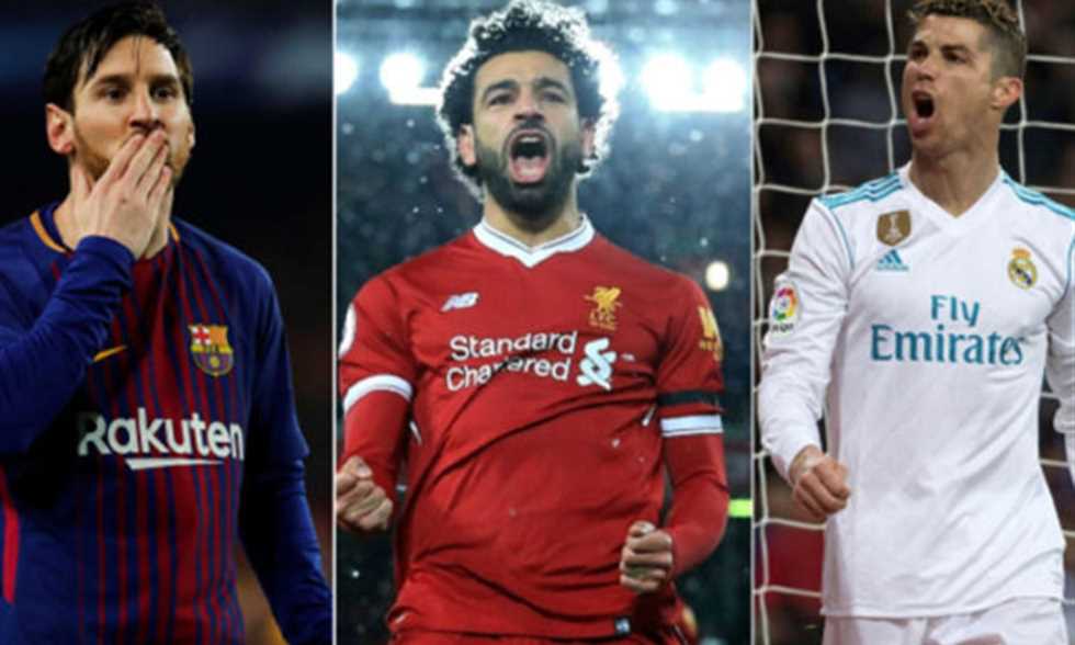 محمد صلاح ينافس ميسي ورونالدو على جائزة جلوب سوكر