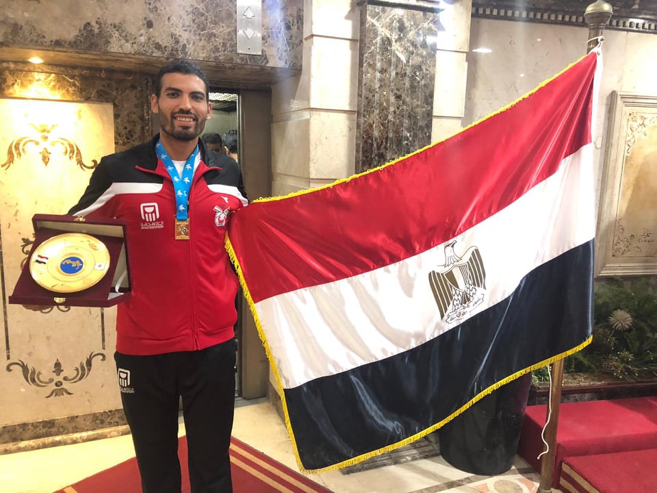 سيد يحيي بطل افريقيا في التجديف لـ