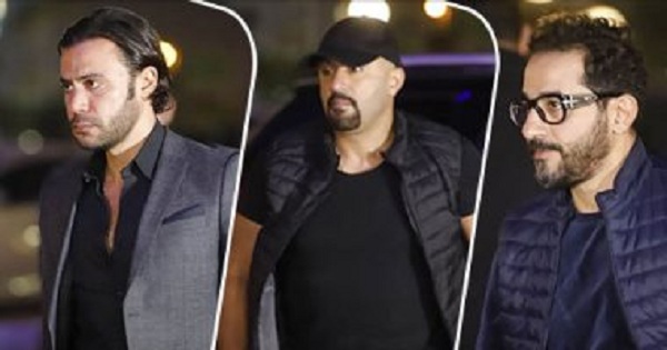 أحمد حلمى والسقا ومحمد إمام وهنيدى ودرة فى عزاء هيثم احمد زكي