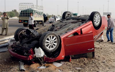 إصابة 11شخصا فى 3 حوادث متفرقة ببنى سويف 