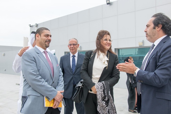 وزيرة التخطيط ووفد وزارة التجارة يتفقدون الجناح المصري بمعرض أكسبو 2020