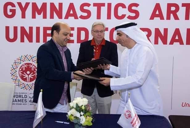 صور.. بروتوكول تعاون بين اتحاد الجمباز ودولة الإمارات لدعم الأوليمبياد الخاص