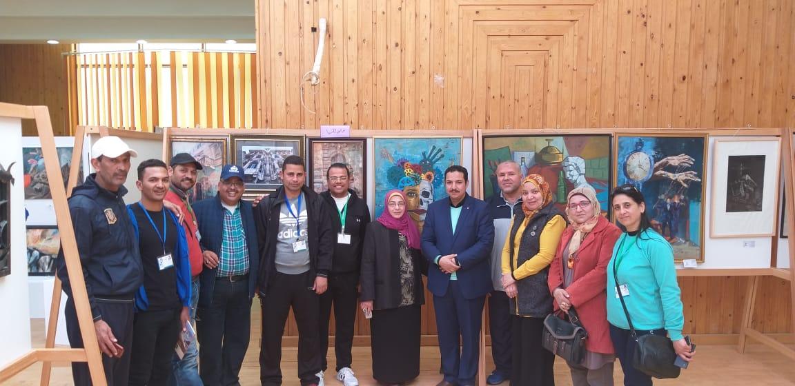 36 عمل فني لجامعة المنيا بمعرض الفنون التشكيلية للجامعات بأسبوع كفر الشيخ
