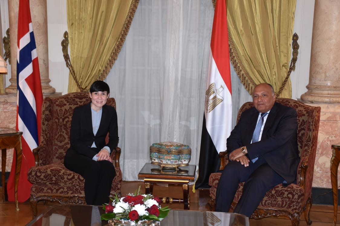 تفاصيل لقاء وزير الخارجية ونظيرته النرويجية