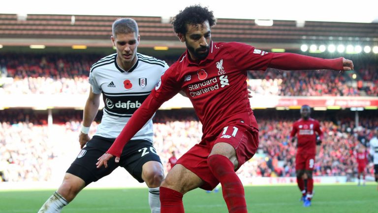 القنوات الناقلة وموعد لقاء  ليفربول وفولهام اليوم في الدوري الإنجليزي وصلاح يحقق الظهور الـ93