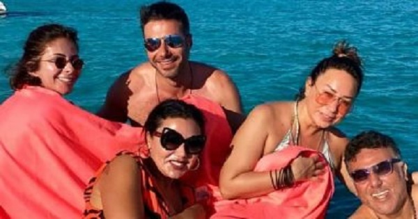 مني زكي ورانيا يوسف وأحمد السعدني يحتفلون بشم النسيم في الجونة