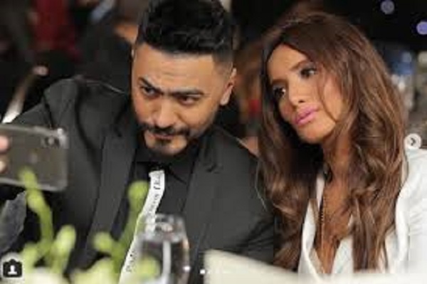  تامر حسنى وزينة يصوران مشاهدهما من  فيلم 