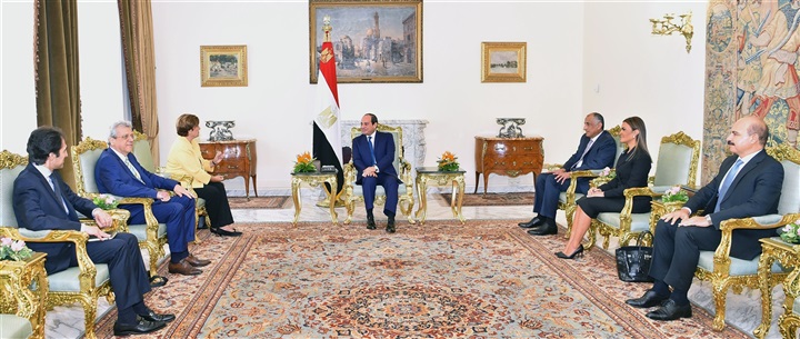  السيسي يلتقي المرشحة لمنصب مدير عام صندوق النقد الدولي