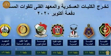تسليم وتسلم القيادة بالكليات العسكرية للدفعات الجديدة