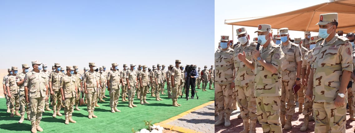 رئيس الأركان يشهد المشروع التكتيكى بجنود ذو جانبين 