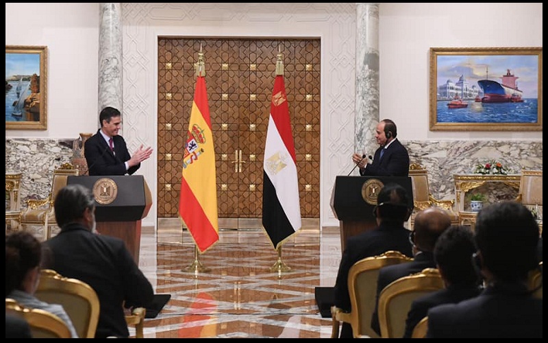 نص كلمة الرئيس السيسي خلال المؤتمر الصحفي المشترك مع رئيس حكومة إسبانيا