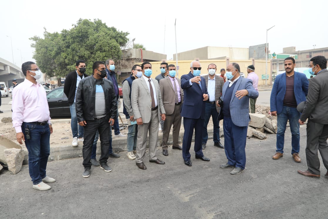 محافظ الجيزة يتابع أعمال تطوير ورفع كفاءة ميدان الحسينية
 