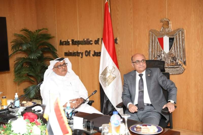 وزير العدل يستقبل نظيره القطري