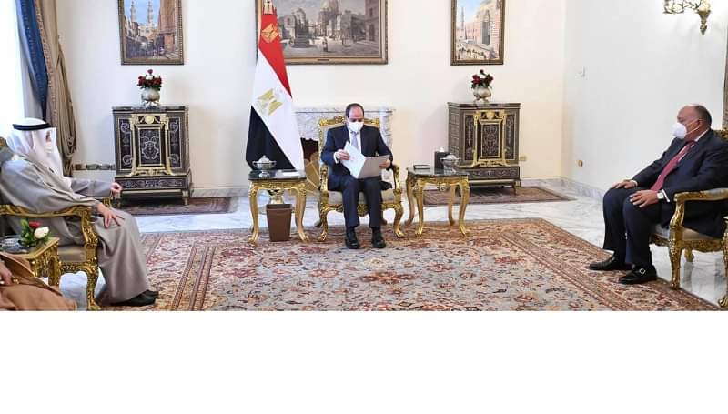 وزير خارجية الكويت ينقل رسالة خطية إلى الرئيس السيسي من أمير الدولة