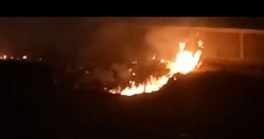 إخماد حريق نشب فى مخلفات داخل مبنى حى التبين دون إصابات 
