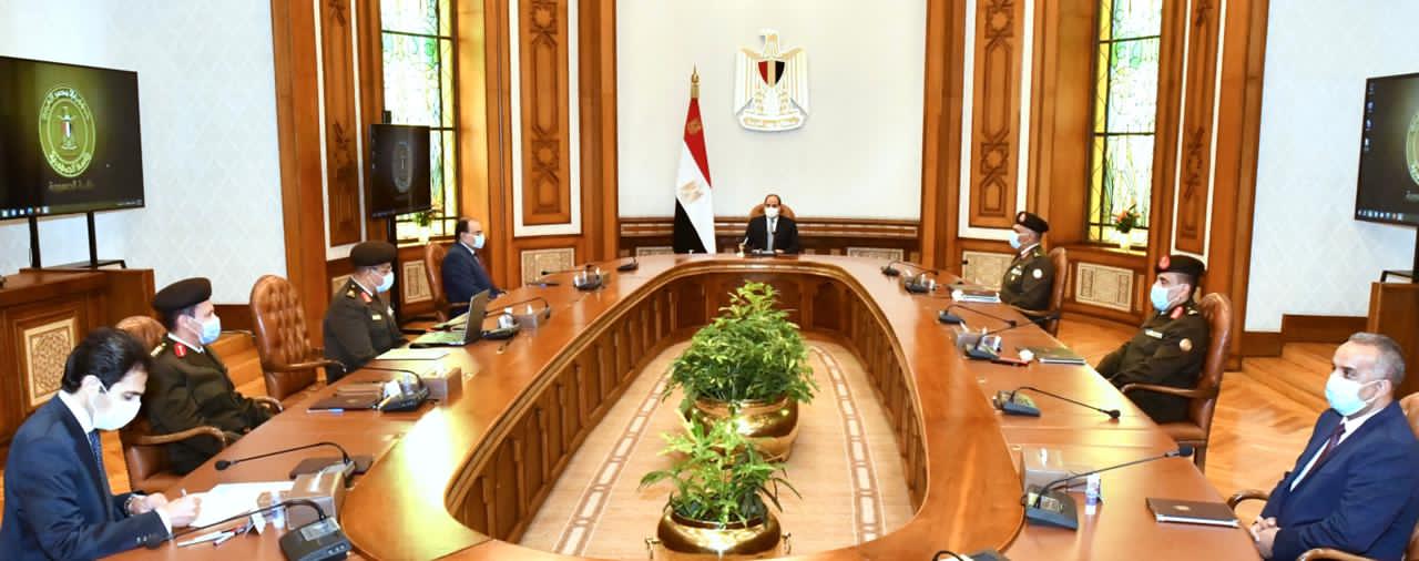 الرئيس يوجه بالتركيز على المساحات الخضراء والتصميمات الهندسية الخاصة بالمنشآت داخل العاصمة الإدارية  