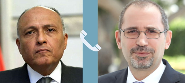 شكري والصفدي يبحثان تحركات مصر لتثبيت وقف إطلاق النار في قطاع غزة