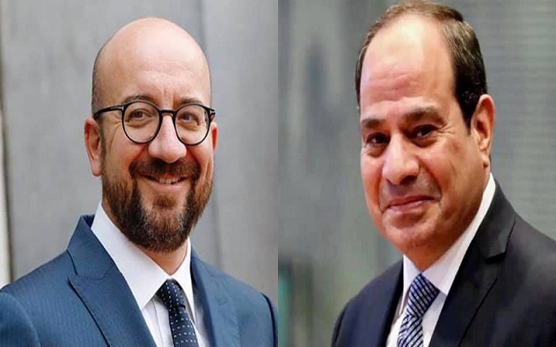 رئيس المجلس الاوروبي يعرب للرئيس السيسي عن خالص التقدير لجهود مصر للتهدئة في الاراضى الفلسطينية