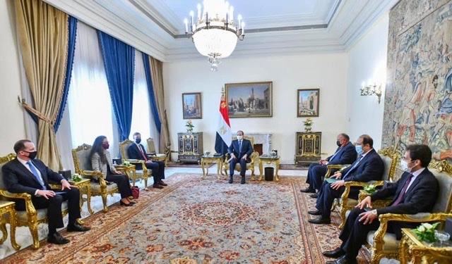 السيسي لمستشار الأمن القومي الأمريكي : مصر لن تقبل الإضرار بمصالحها المائية أو المساس بها