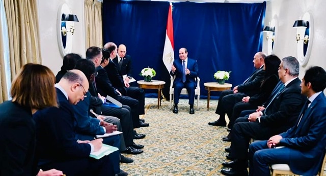 الرئيس السيسي يستقبل رئيس البنك الدولي بواشنطن
