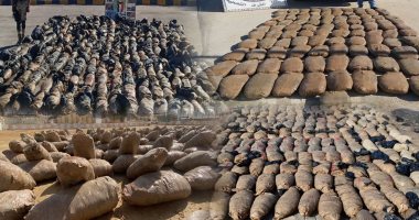 مكافحة المخدرات تضبط 1.8 طن حشيش فى حملات أمنية 
