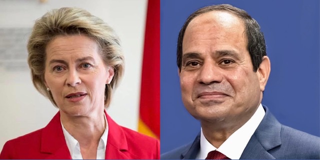 السيسي يبحث هاتفياً مع رئيسة المفوضية الأوروبية أوجه التعاون الثنائي 