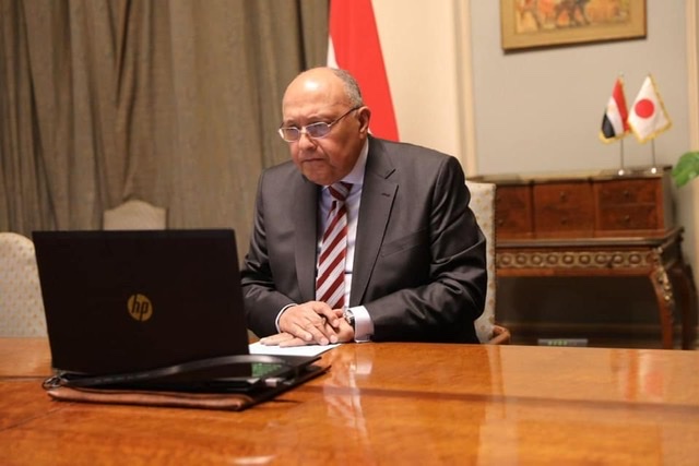 في اتصال مرئي عبر الفيديوكونفرانس.. شكري يبحث مع نظيره الياباني العلاقات الثنائية