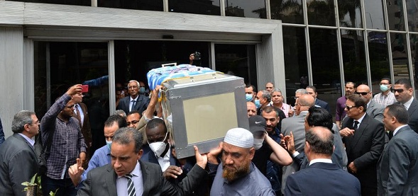 تشييع جنازة الكاتب الكبير صلاح منتصر من بهو الأهرام