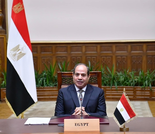 السيسي يشارك عبر الفيديو كونفرانس في قمة منتدى الاقتصاديات الكبرى حول الطاقة