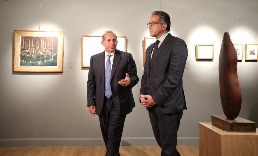 احتفالية لمعرض مقتنيات البنك الأهلي المصري وإعلان الفائزين في مسابقة رسم بورتريه رؤسائه

