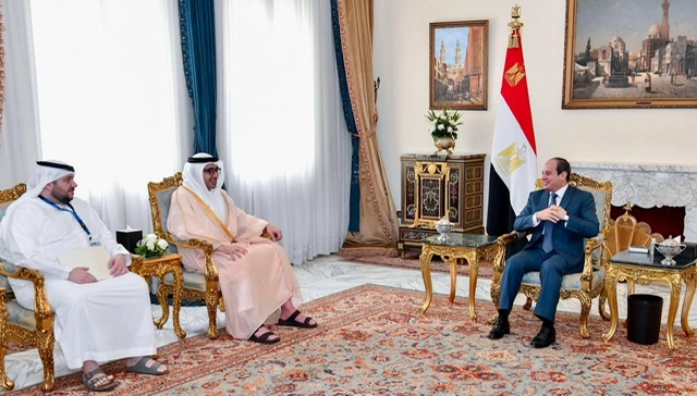 السيسي يستقبل وزير الخارجية والتعاون الدولي بدولة الإمارات 