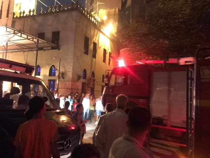 السيطرة على حريق محدود في حوش كنيسة ماري جرجس بشبرا مصر