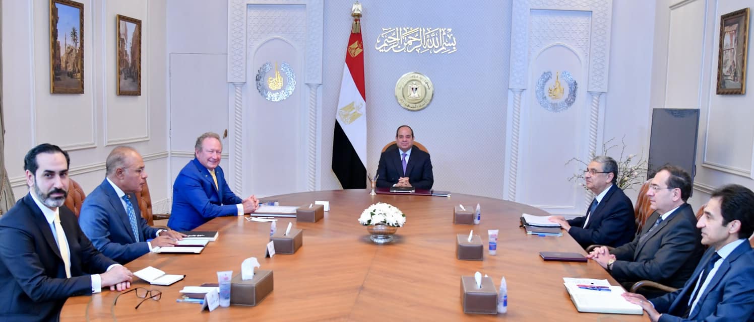 السيسي يوجه بتقديم التسهيلات لإسراع عملية تنفيذ المشروعات المشتركة الخاصة بالطاقة الخضراء