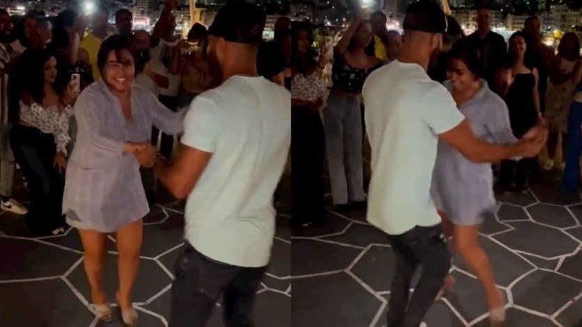 فيديو لشيرين عبد الوهاب وهي ترقص مع شاب وسط حضور كبير