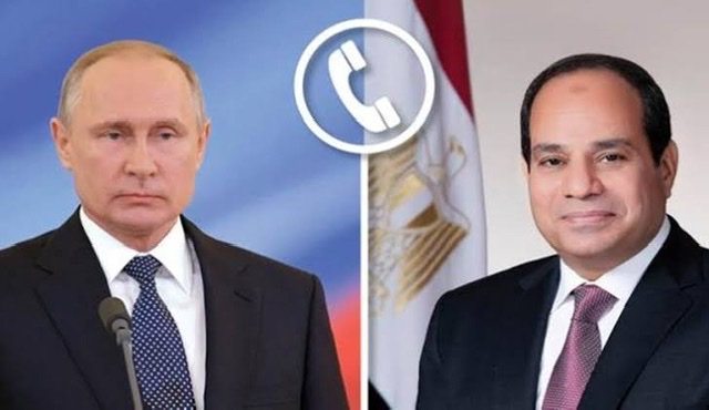 السيسي وبوتين يستعرضان هاتفيًا التحركات الدبلوماسية الجارية لاحتواءالعنف في قطاع غزة
