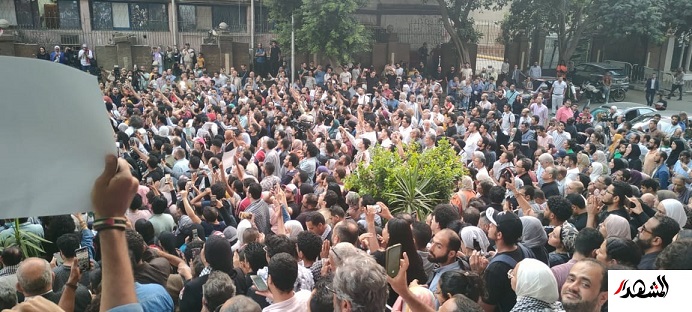 صور وفيديو.. الشعب يريد إسقاط إسرائيل.. الصحفيون ينددون بمجازر الاحتلال فى غزة 