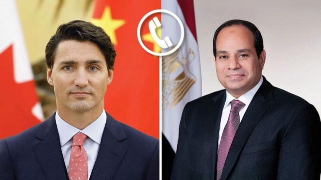 السيسي يؤكد لـ  رئيس الوزراء الكندي ضرورة الوقف الفوري لإطلاق النار بقطاع غزة