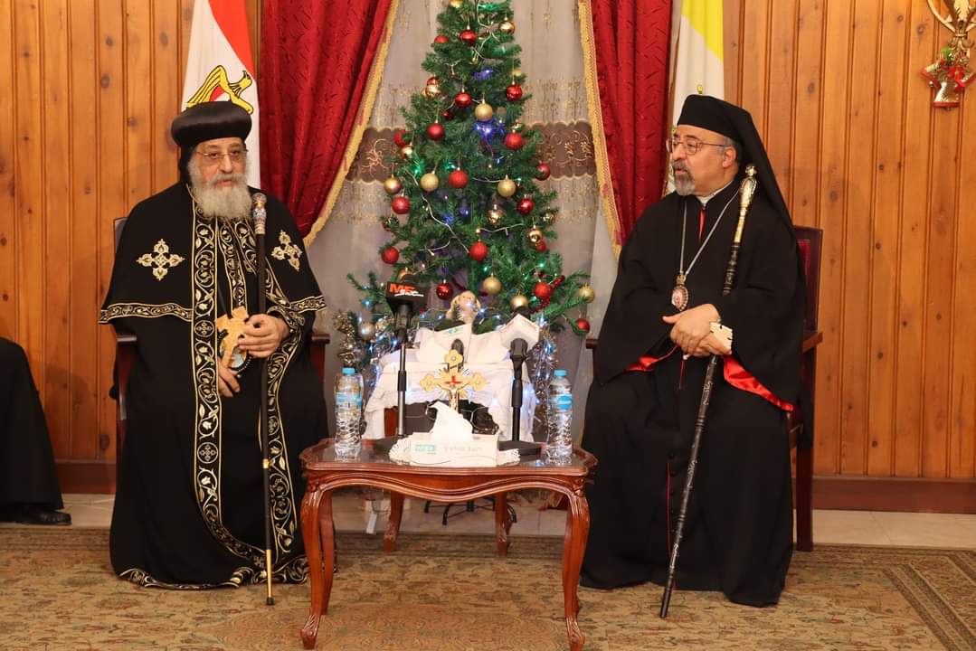بطريرك الكاثوليك يستقبل البابا تواضروس الثاني للتهنئة بعيد الميلاد المجيد
