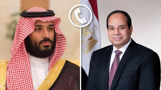ولي العهد السعودي مهنئًا السيسي : حريصون على تعزيز العمل المشترك مع مصر 