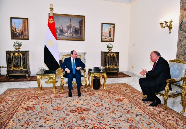 الرئيس السيسي يجتمع بوزير الخارجية للإطلاع على نتائج القمة الأخيرة للاتحاد الأفريقي بأديس أبابا