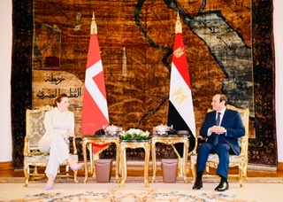 بالصور.. السيسي ورئيسة وزراء الدنمارك  يؤكدان ضرورة  التوصل لاتفاق قانوني لتسوية قضية سد النهضة 