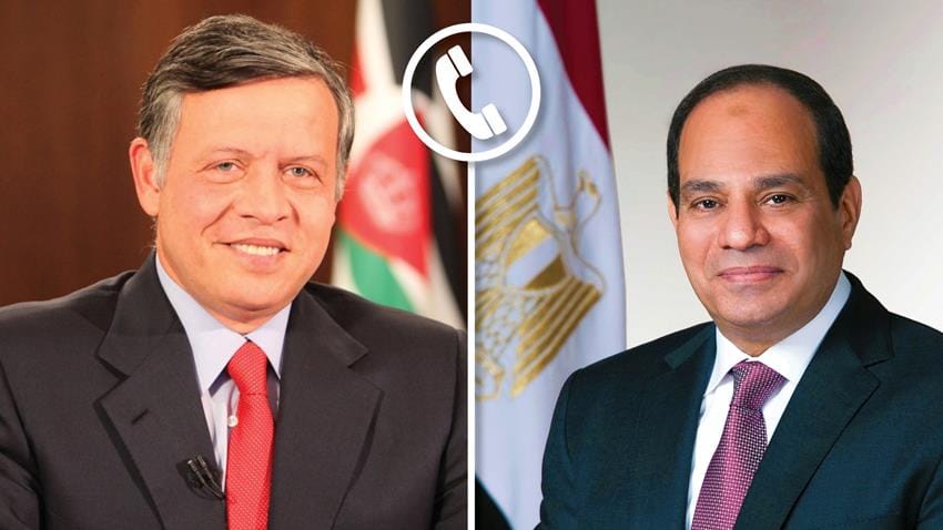 الرئيس السيسي يتبادل التهاني هاتفيُا مع ملك الأردن والبحرين