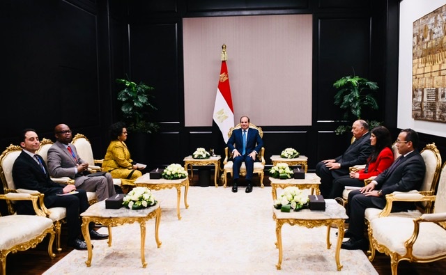 السيسي يلتقي المديرة التنفيذية لوكالة الاتحاد الأفريقي للتنمية 